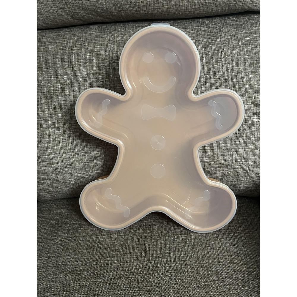 Gingerbread Man‎ Large Cookie, Snack/Food/ Storage Container with Lid 17"x14"x3"